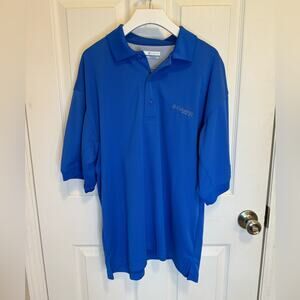 Columbia PFG short sleeve Skiff Cast Polo Shirt size Small in vivid blue
